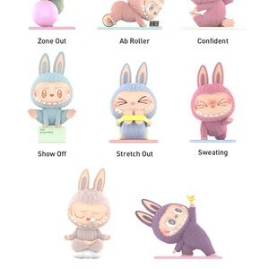 The Labubu Monsters Lazy Yoga Toy open box